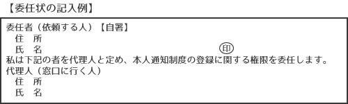 「委任状の記入例」の画像