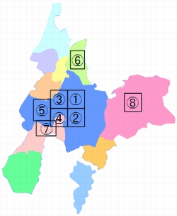 振動規制法の指定地域図