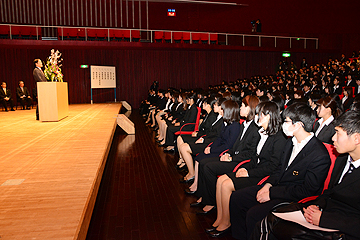 「森市長から新入生へ」の画像