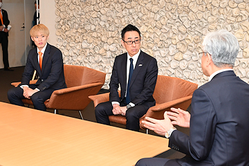 「新潟アルビレックスBBの川上明社長」の画像