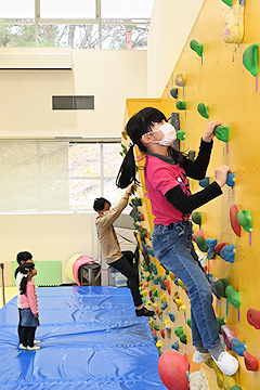 「真剣な表情で壁を登る子どもたち」の画像2