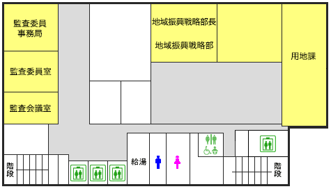 「大手通庁舎5階　配置図」の画像