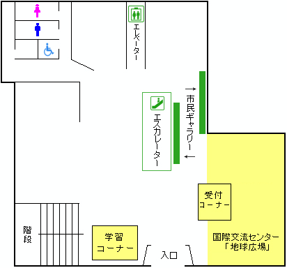 「市民センター1階　配置図」の画像